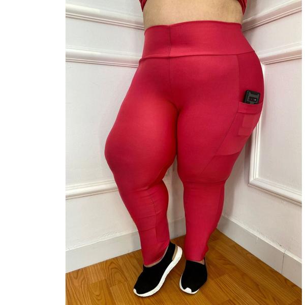 Imagem de Calça Legging com Bolso Plus Size GG XGG EXGG 44 ao 54 Suplex premium zero transparência