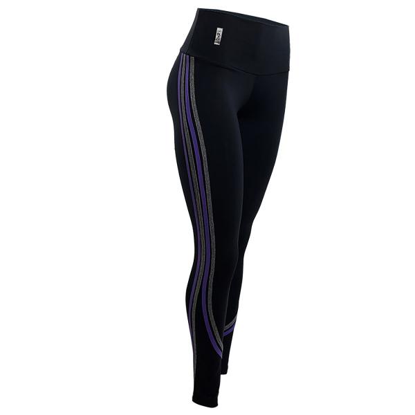 Imagem de Calça legging com friso DA modas fitness academia ginastica aeróbica proteção UV - feminina