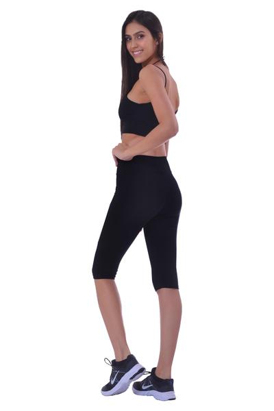 Imagem de Calça Legging Corsário Fitness Power Suplex Preta