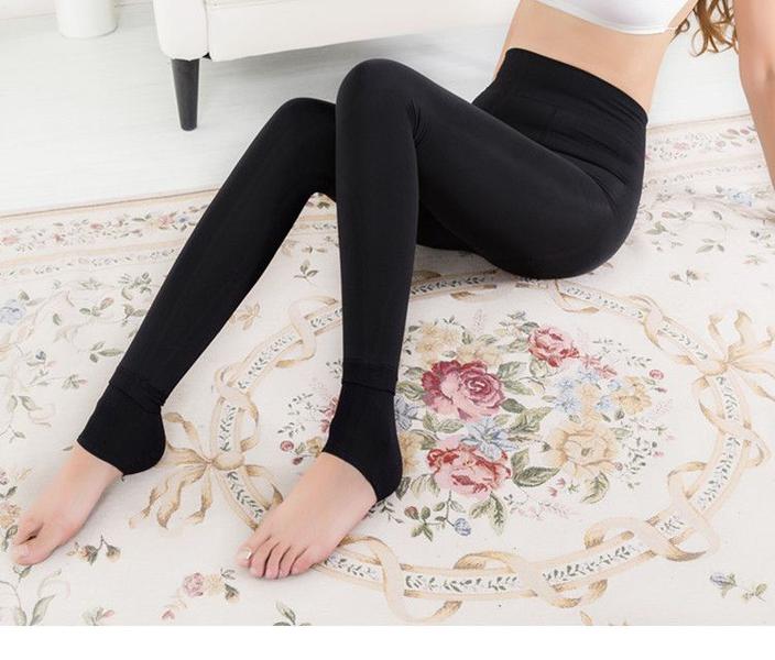 Imagem de Calça legging de inverno térmica forrada com lã cintura alta