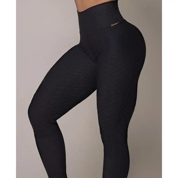 Imagem de Calça Legging de Jacquard Empina Bumbum Luxor Preto