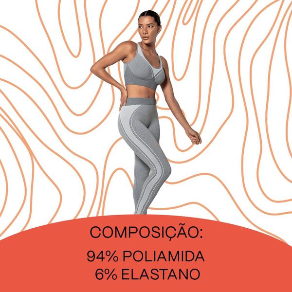 Imagem de Calça Legging De Microfibra Esportiva Feminina Versátil Trifil Para Academia Sem Costura