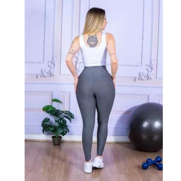 Imagem de Calça Legging Esportiva Academia Feminina Poliamida Elástica Secagem Rápida