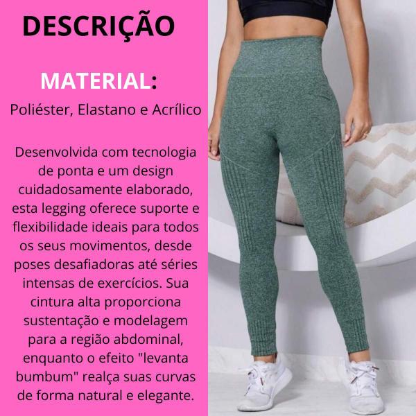 Imagem de Calça Legging Esportiva Academia Yoga Levanta Bumbum Cintura