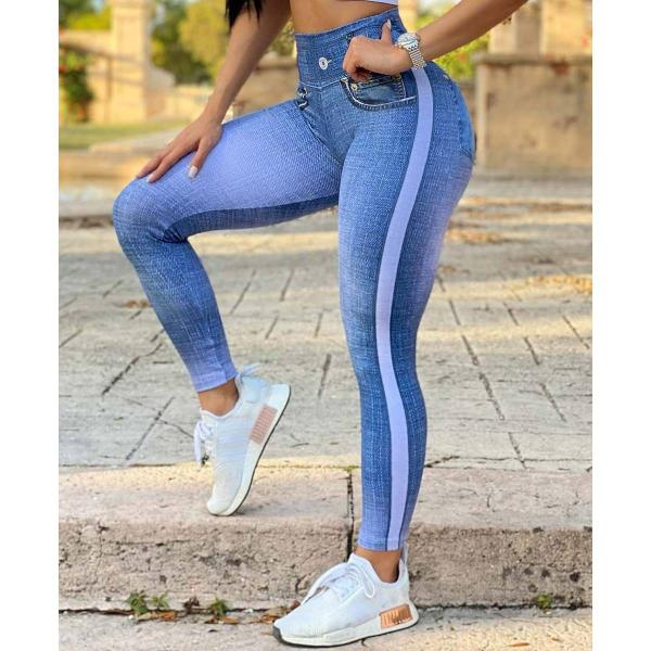 Imagem de Calça Legging Fake Jeans Contrast