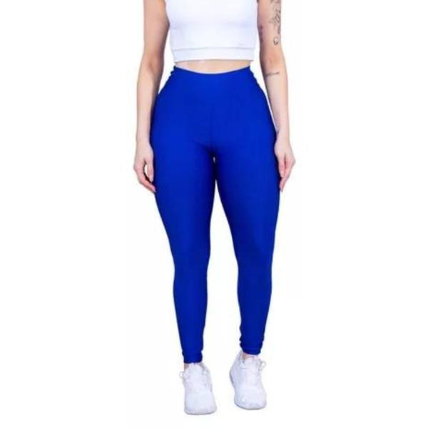 Calça Legging Feminina Academia Suplex com Cós Largo Sem Transparência Cintura Alta com Compressão - dmvendasoutlet Imagem de Calça Legging Feminina Academia Suplex com Cós Largo Sem Transparência Cintura Alta com Compressão