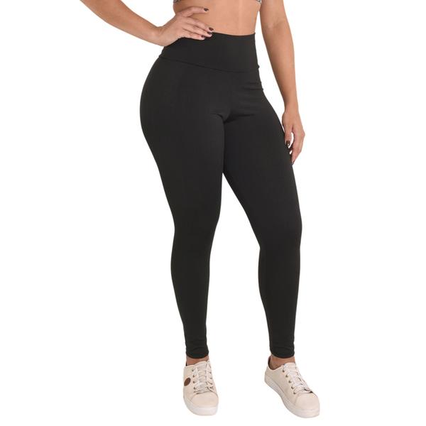 Imagem de Calça Legging Feminina Cintura Alta Básica Levanta Bumbum