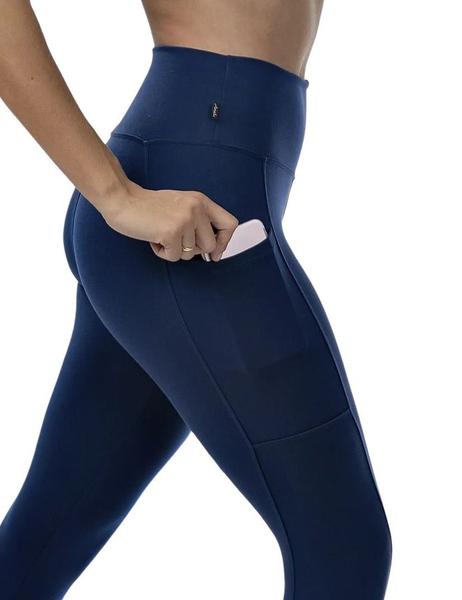 Imagem de Calça Legging Feminina Com Bolsos Laterais Cintura Alta Academia