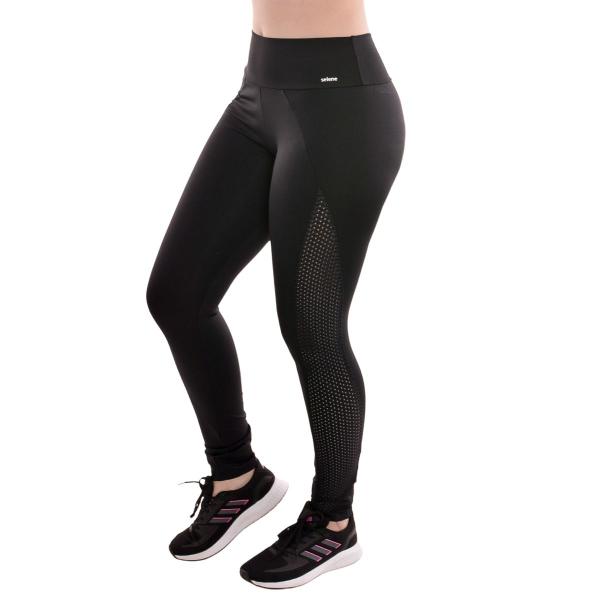 Imagem de Calça legging feminina com recortes em Arrastão Selene.