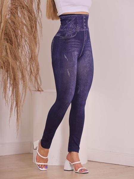 Imagem de Calça legging feminina fake jeans .