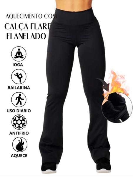 Imagem de Calça legging feminina flare  flanelada