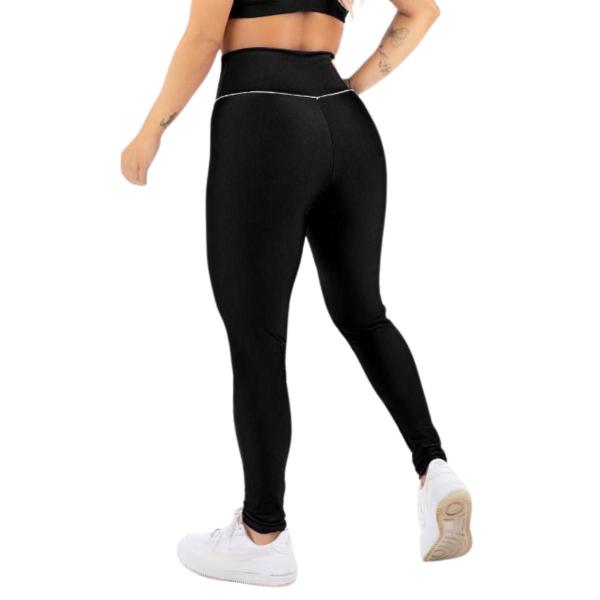 Imagem de Calça Legging Feminina Levanta Bumbum Cós Alto Academia Fit