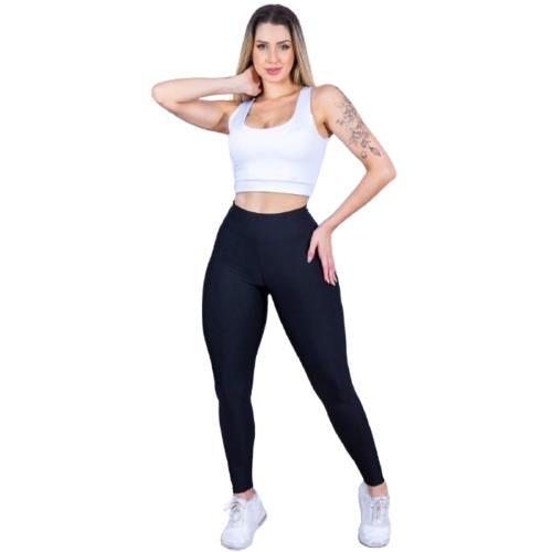 Imagem de Calça Legging Feminina Montaria Flanelada Forrada Com Detalhe Em Cirrê 