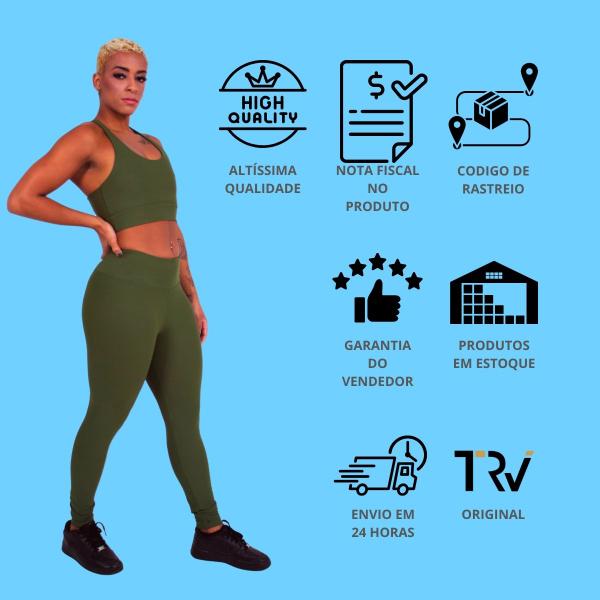 Calça Legging Feminina Poliamida Original Sem Transparência - TRV Imagem de Calça Legging Feminina Poliamida Original Sem Transparência