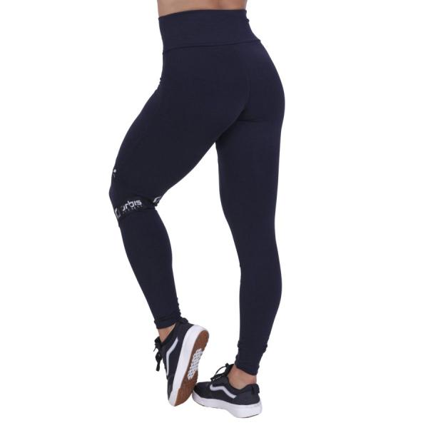 Imagem de Calça Legging Feminina Preta Com Elástico Personalizado Orbis