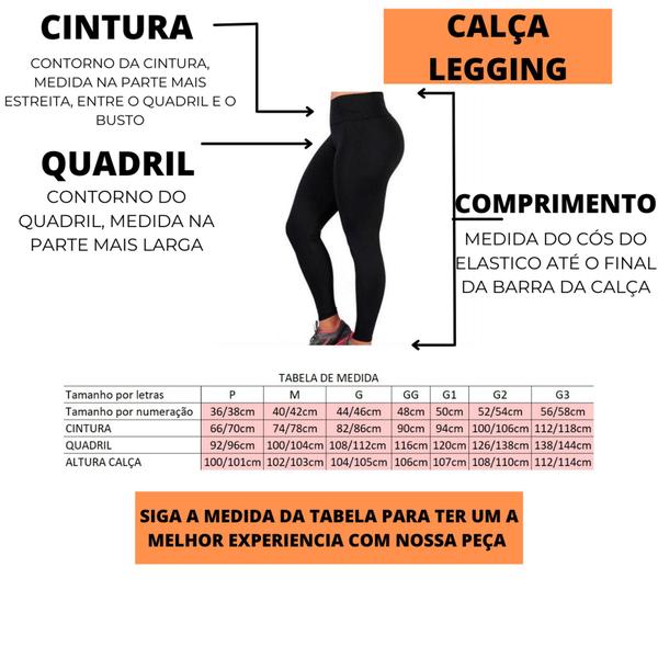 Imagem de Calça Legging Feminina Preta Grossa Dia A Dia Valor De Ataca