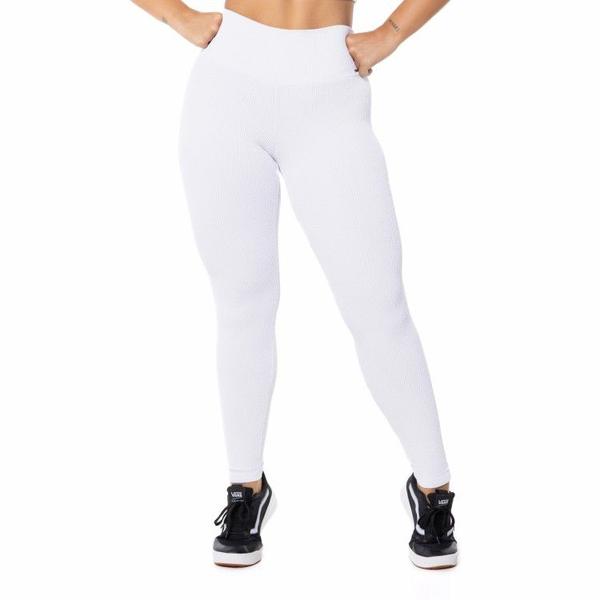 Imagem de Calça legging fitness feminina poliamida textura relevo