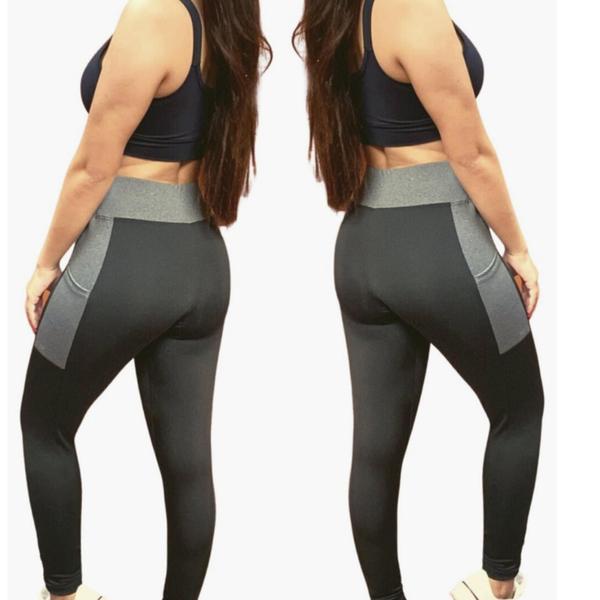 Imagem de Calça Legging Fitness Grossa Zero Transparência Respirável Em Alta Tecnologia