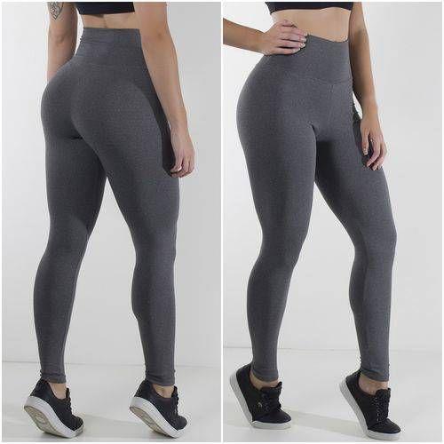 Imagem de Calça Legging Fitness Mescla Lisa Suplex Cintura Alta