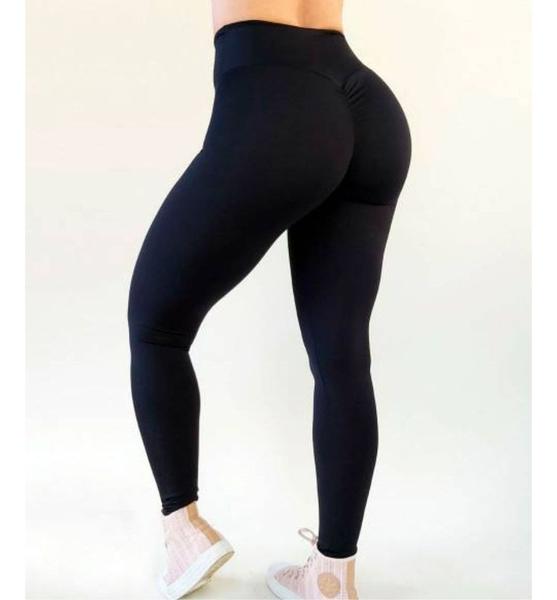 Imagem de Calça Legging Fitness Modeladora Cintura Alta Sem Costura Empina Bumbum Treino Academia Ioga Corrida