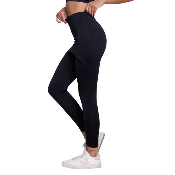 Imagem de Calça Legging Fitness Vekyo Suplex Com Saia Tapa Bumbum Academia