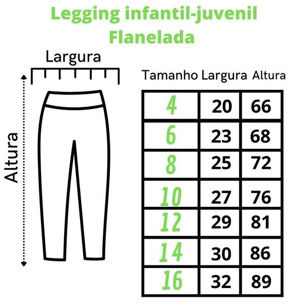 Imagem de Calça legging Flanelada Infantil e juvenil para menina