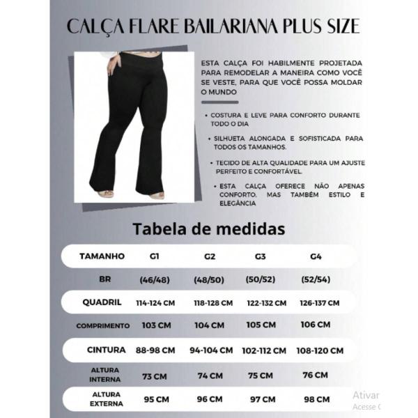 Imagem de Calça Legging Flare Bailarina Flanelada Cintura Alta Térmica Boca de sino Feminina