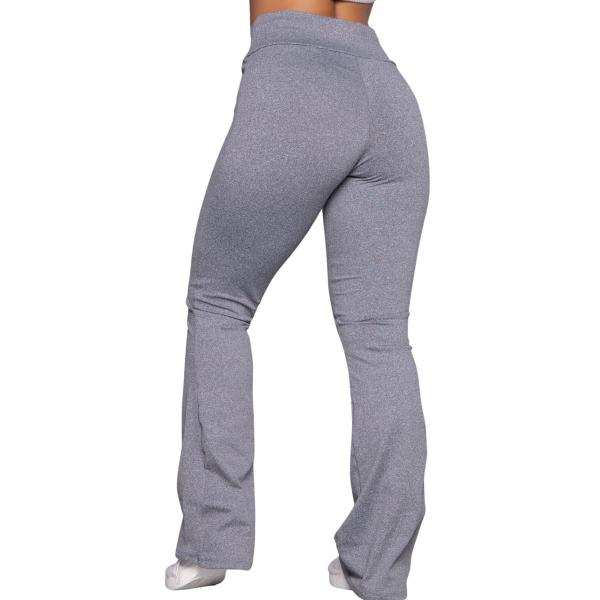 Imagem de Calça Legging Flare Fitness Vekyo Modas Suplex Cós Alto Bailarina Conforto Academia  