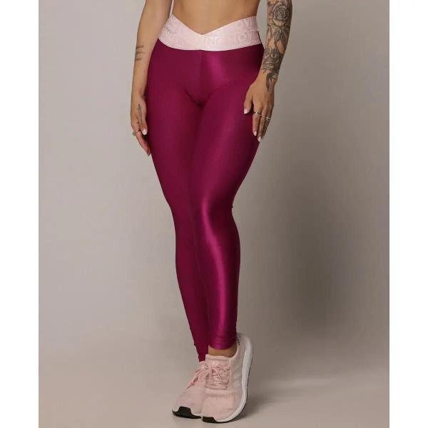 Imagem de Calça Legging Hit Tradicional Glossy Fúcsia