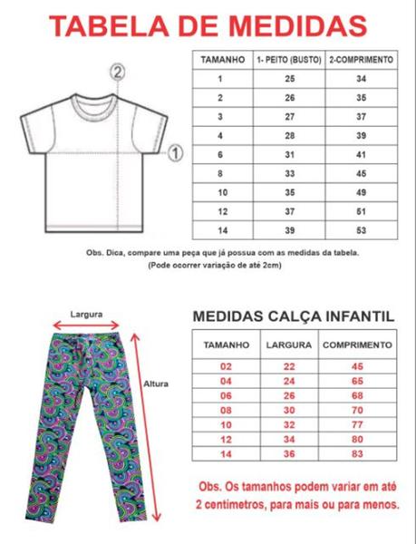 Imagem de Calça legging infantil em cotton  (Estampas Sortidas)