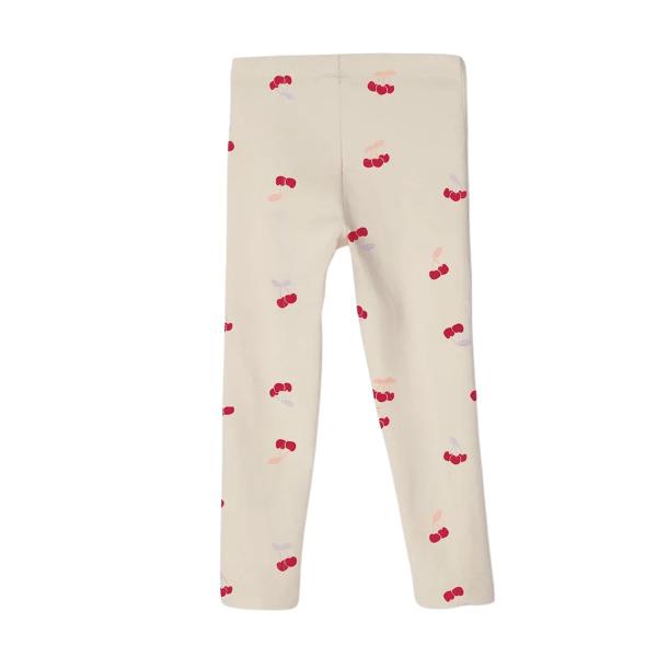 Imagem de Calça Legging Infantil Hering Estampado Cereja Bege