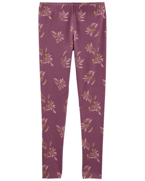 Imagem de Calça Legging Infantil Menina Com Estampa Floral Oshkosh