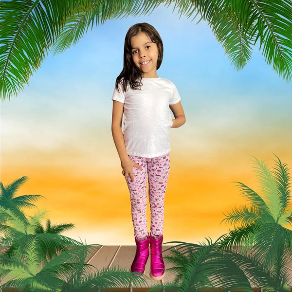 Imagem de Calça Legging Juvenil e Infantil Feminino - Estampada