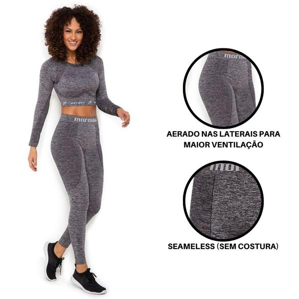 Imagem de Calça Legging Leg Sem Costura Feminino Fitness Esportiva Para Academia Treino Corrido