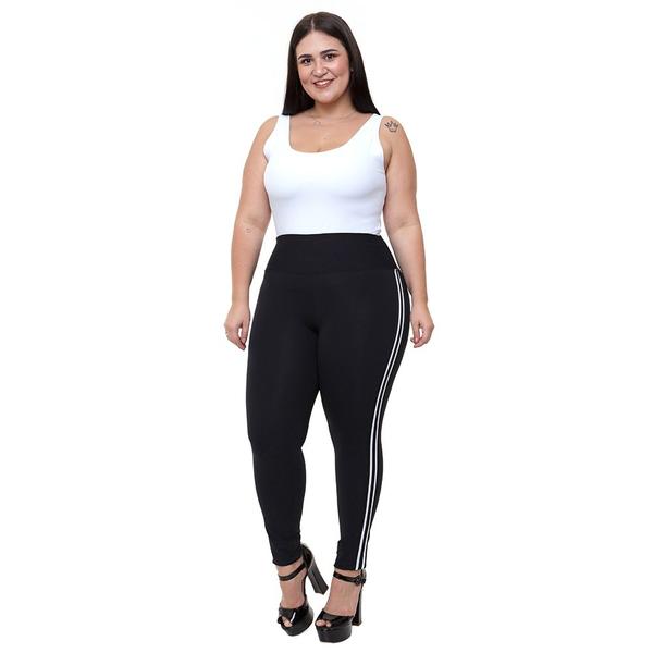 Imagem de Calça legging lipo compressora faixa preta e branca