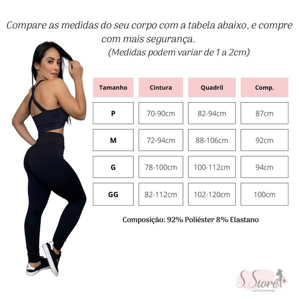 Imagem de Calça Legging Lisa Flanelada Cintura Alta Leg Forrada