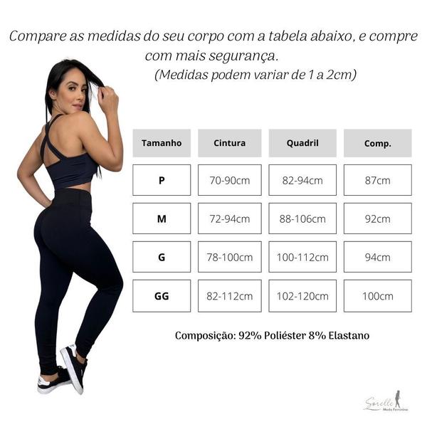 Imagem de Calça Legging Lisa Flanelada/Forrada Cintura Alta Para Inverno