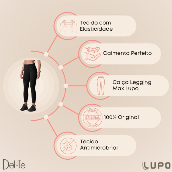 Imagem de Calça Legging Max Lupo Sport Tecnologia Sem Costura Seamless Dry para Treino de Alto Rendimento