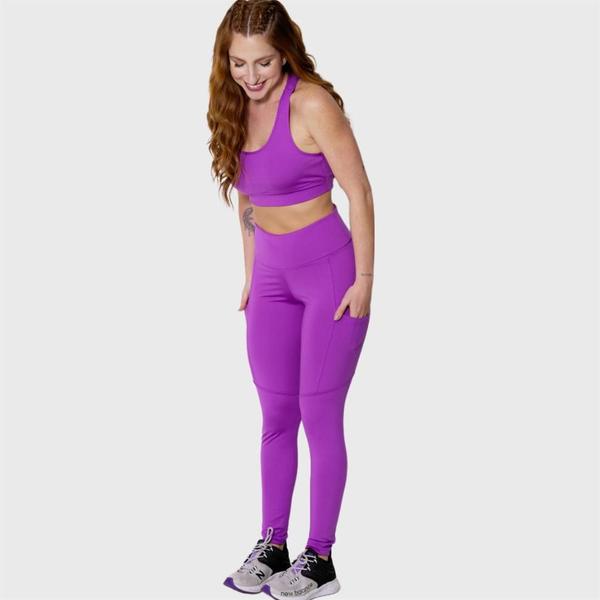 Imagem de Calça Legging Montaria Com Bolso Roxo