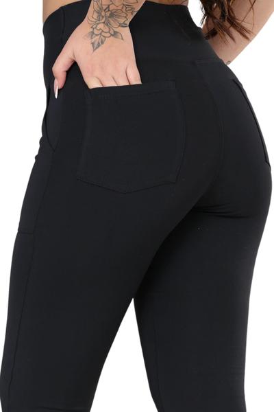 Imagem de Calça Legging Montaria Em Poliamida Cintura Alta Com Bolsos