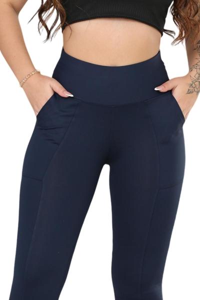 Imagem de Calça Legging Montaria em Poliamida Com Bolsos Cós Largo - Power