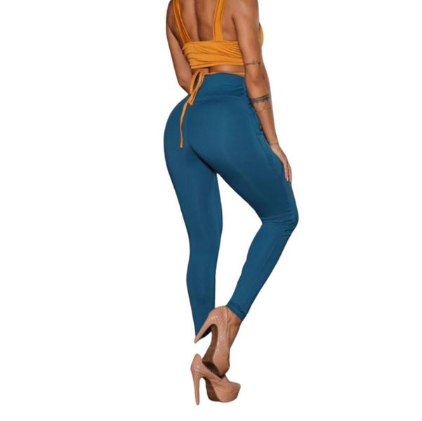 Imagem de Calça Legging Montaria Poliamida Ziper Cós Alto Modeladora