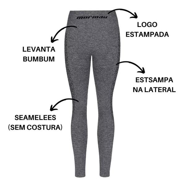 Imagem de Calça Legging Mormaii Feminina Estampada Sem Costura Fitness