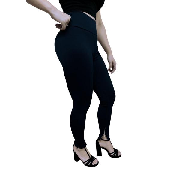 Imagem de Calça Legging Plus Size HR Fitness Linha Silver Barra Ziper