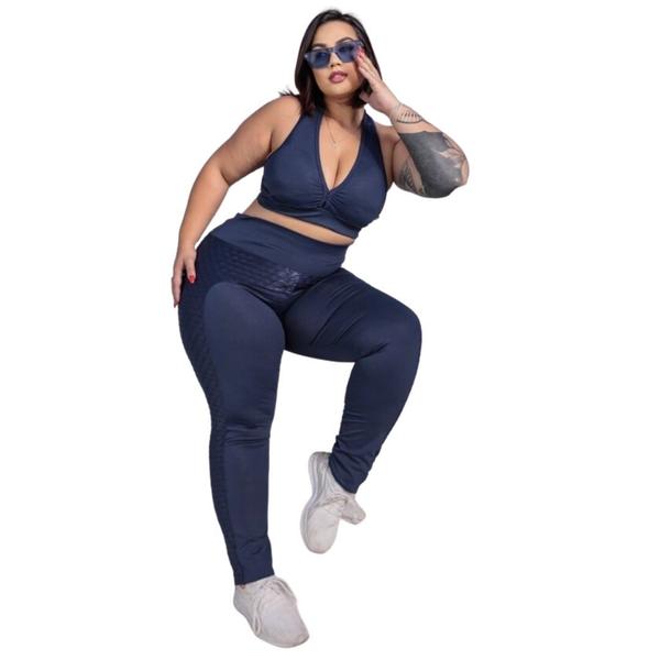 Imagem de Calça Legging Plus Size Montaria Cirrê Empina Bumbum Suplex