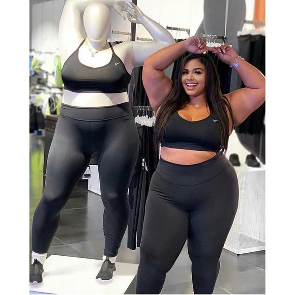 Imagem de Calça Legging Plus Size Preta Feminina Suplex G1 G2 G3