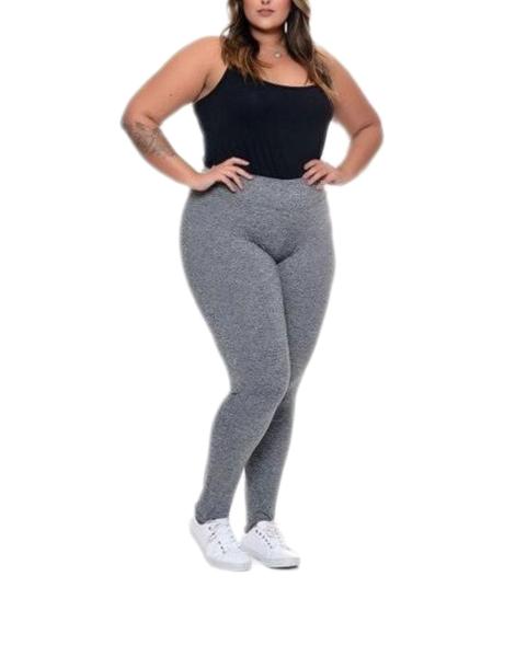 Imagem de Calça Legging Plus Size Suplex Grossa G1 G2 G3 G4 Cós Alto Fitness Feminina