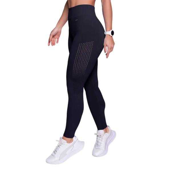 Imagem de Calça Legging Preta Fitness Academia Sem Costura - Selene