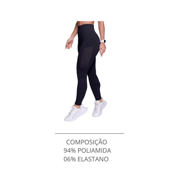 Imagem de Calça Legging Preta Fitness Academia Sem Costura - Selene