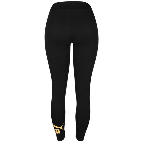 Imagem de Calça Legging Puma Essentials Metallic Feminina - Preto e Dourada